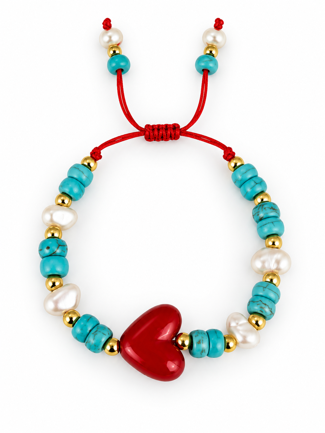 Red & Turquoise Artisan Bracelet Collection