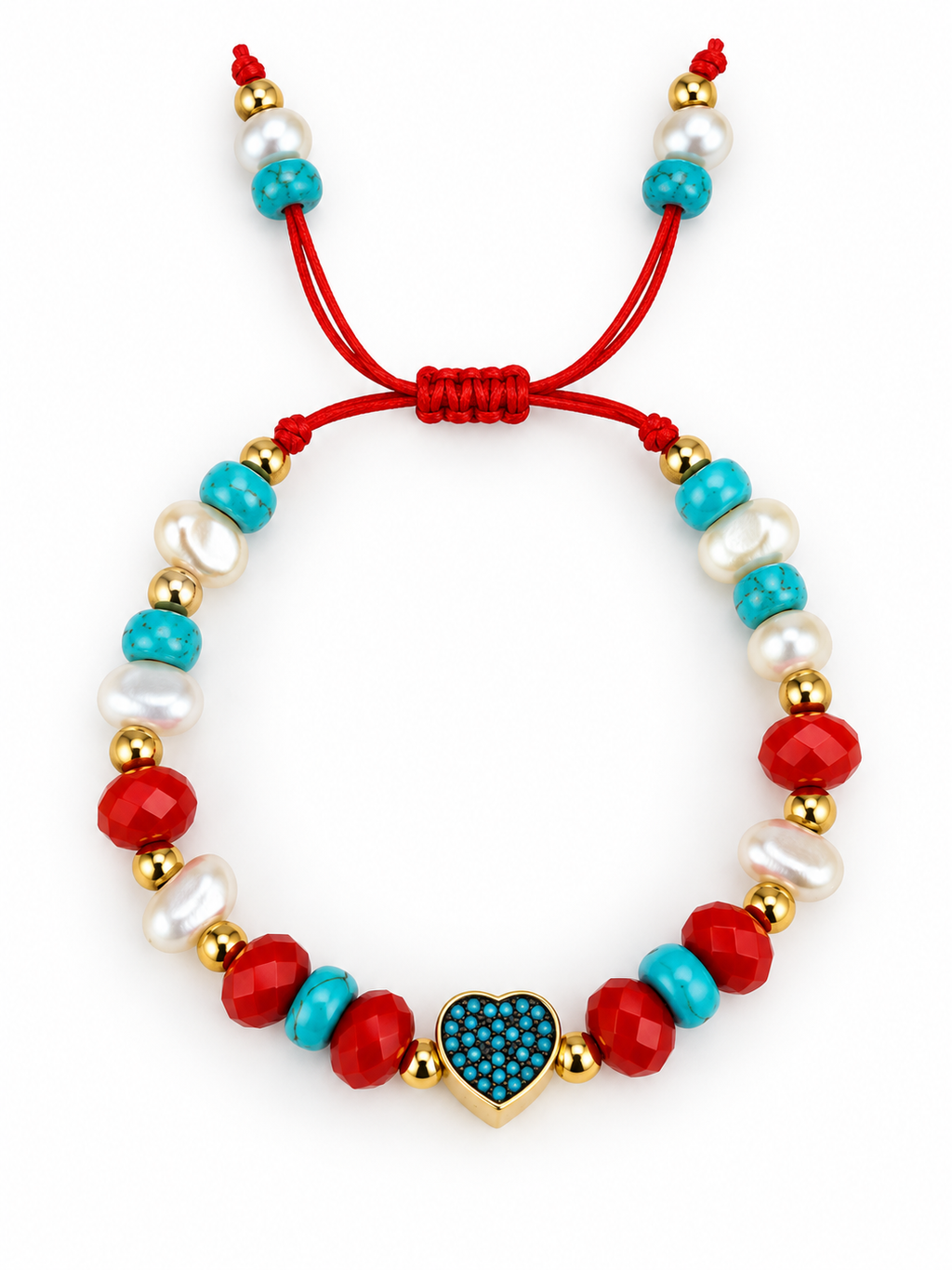 Red & Turquoise Artisan Bracelet Collection