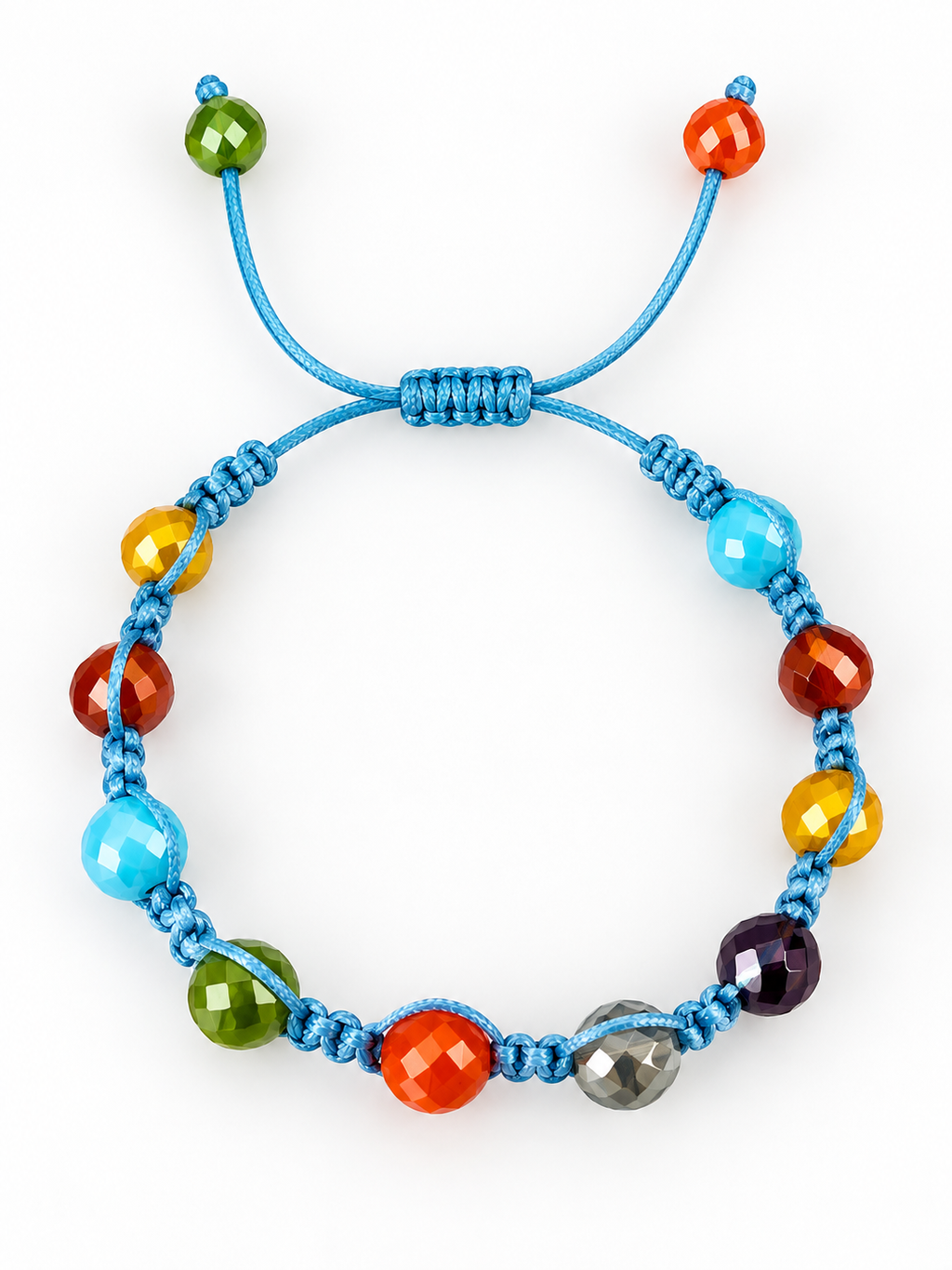 Multicolor Crystal Woven Bracelet