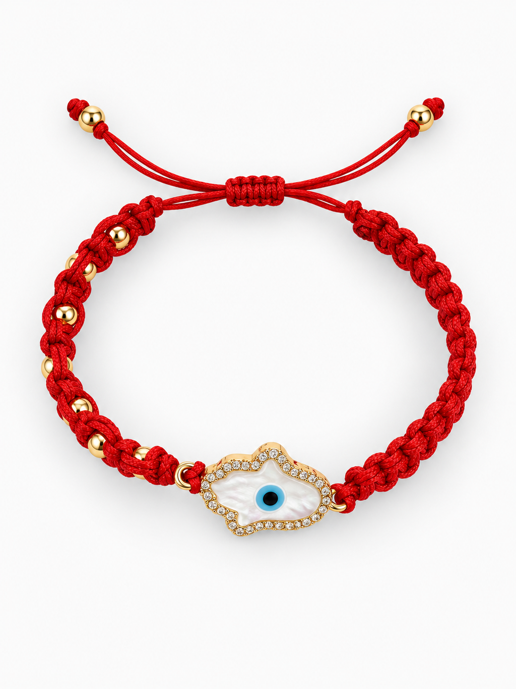 Red Handcrafted Evil Eye Bracele