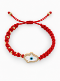 Red Handcrafted Evil Eye Bracele