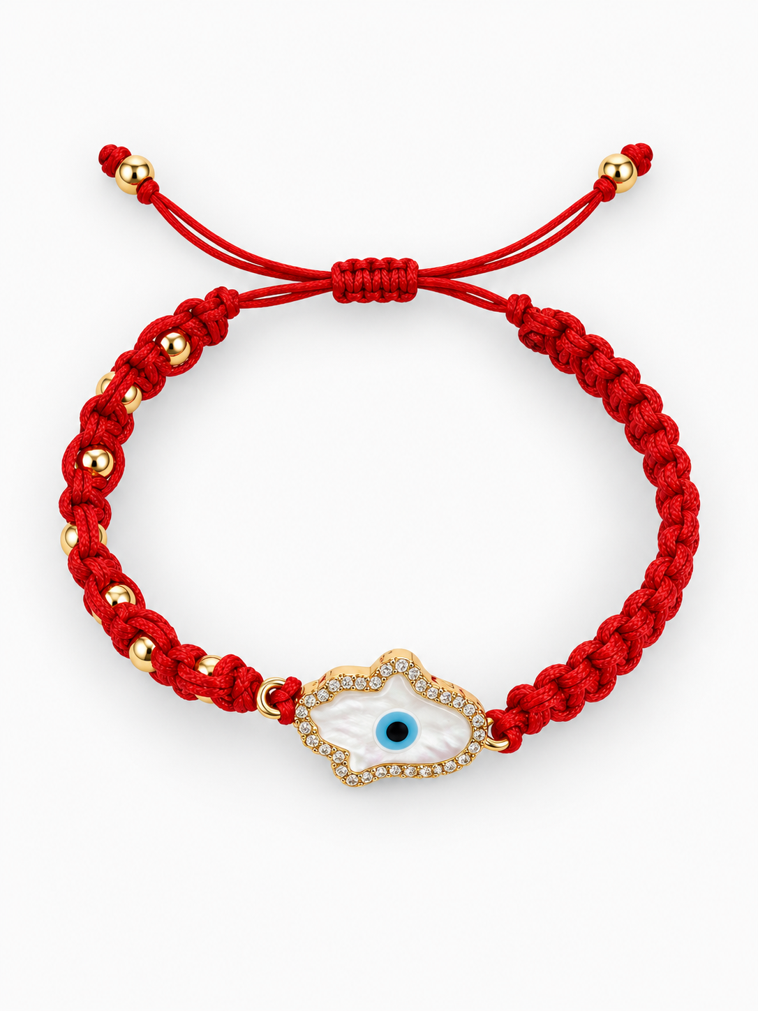 Red Handcrafted Evil Eye Bracele