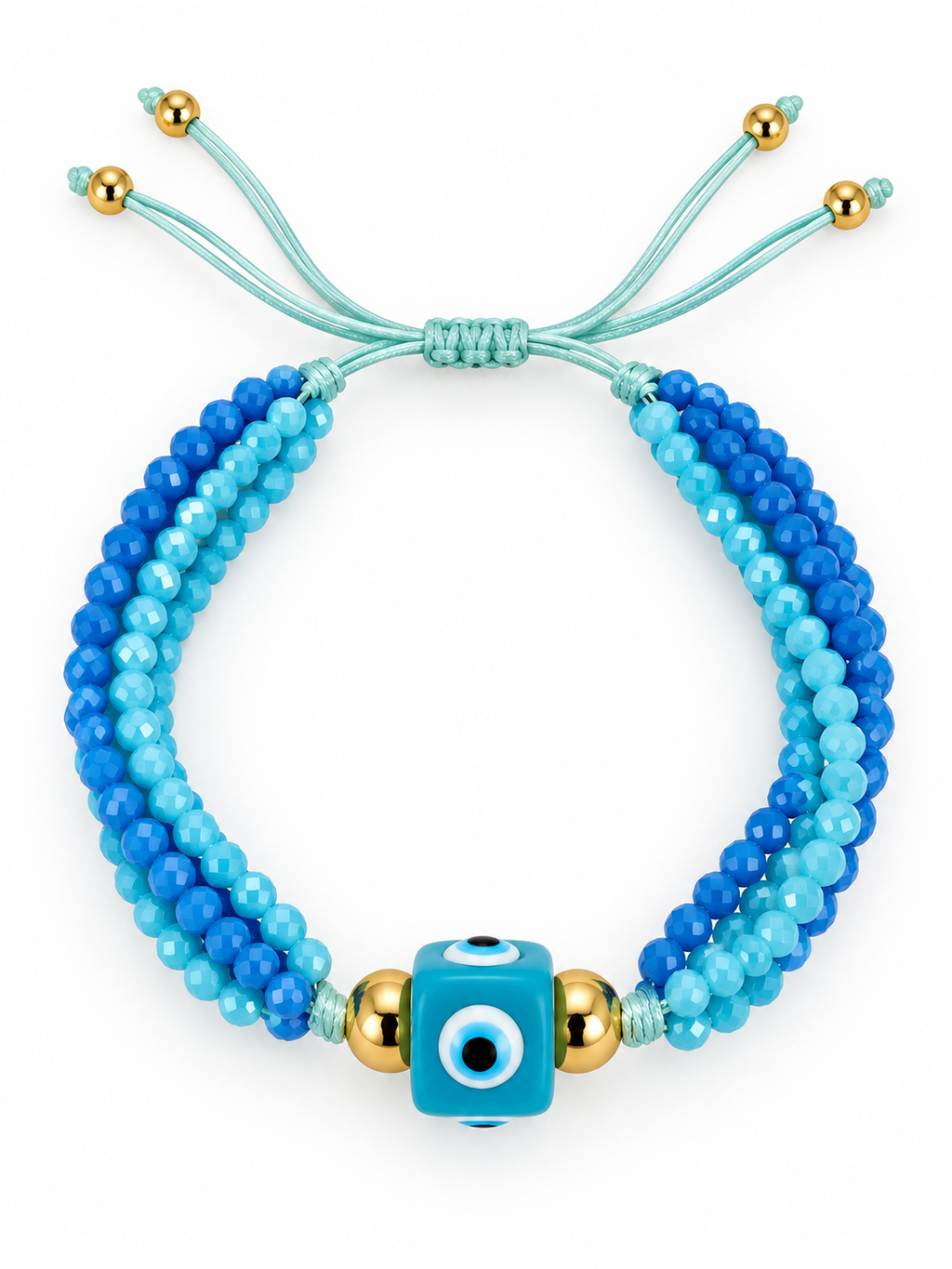 Handcrafted Double-Strand Evil Eye Bracelet