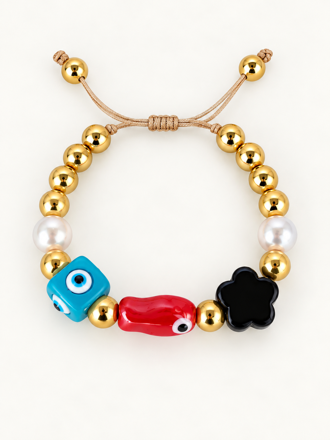Blue Evil Eye & Colorful Charm Bracelet
