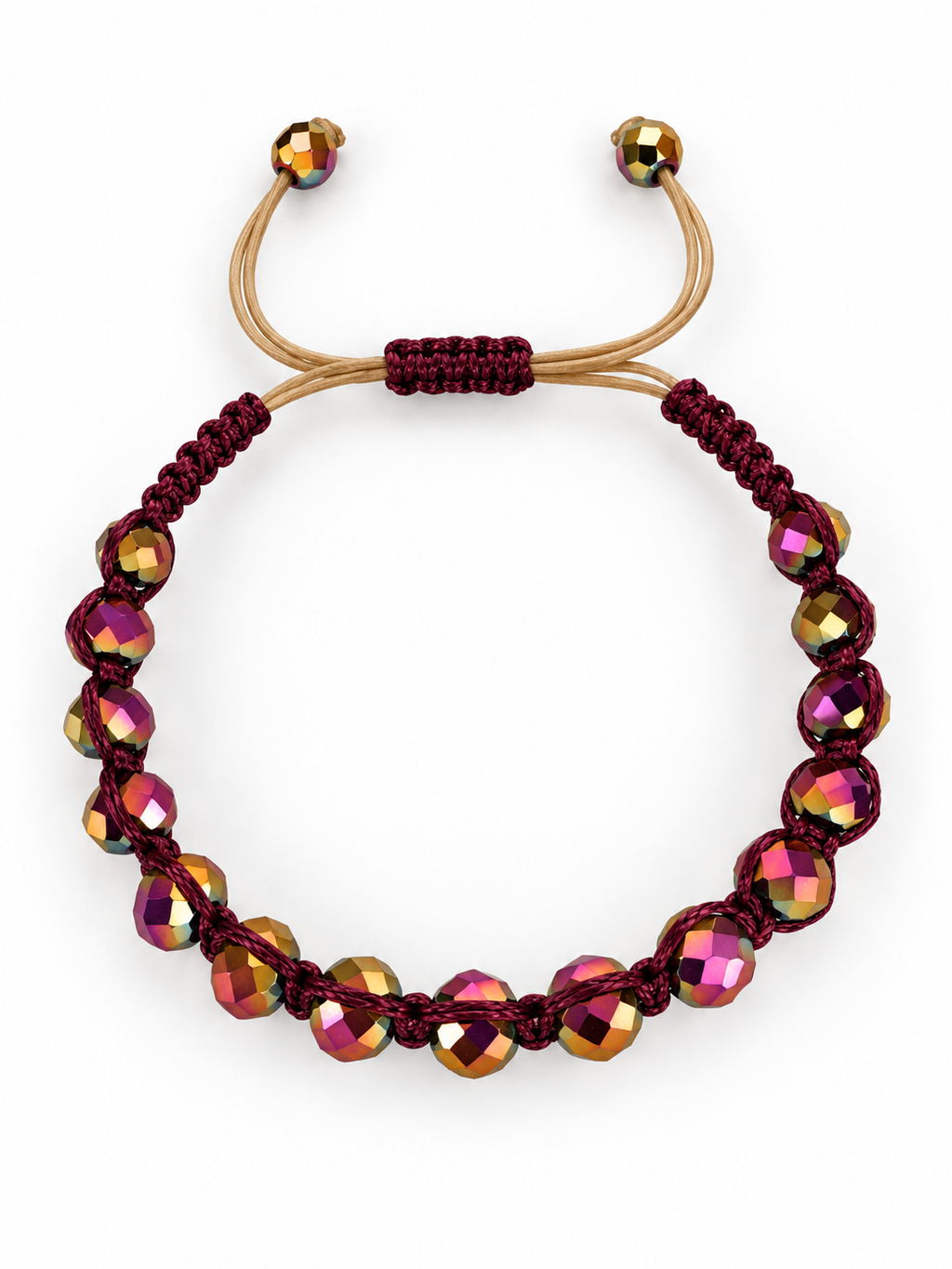 Multicolor Crystal Woven Bracelet