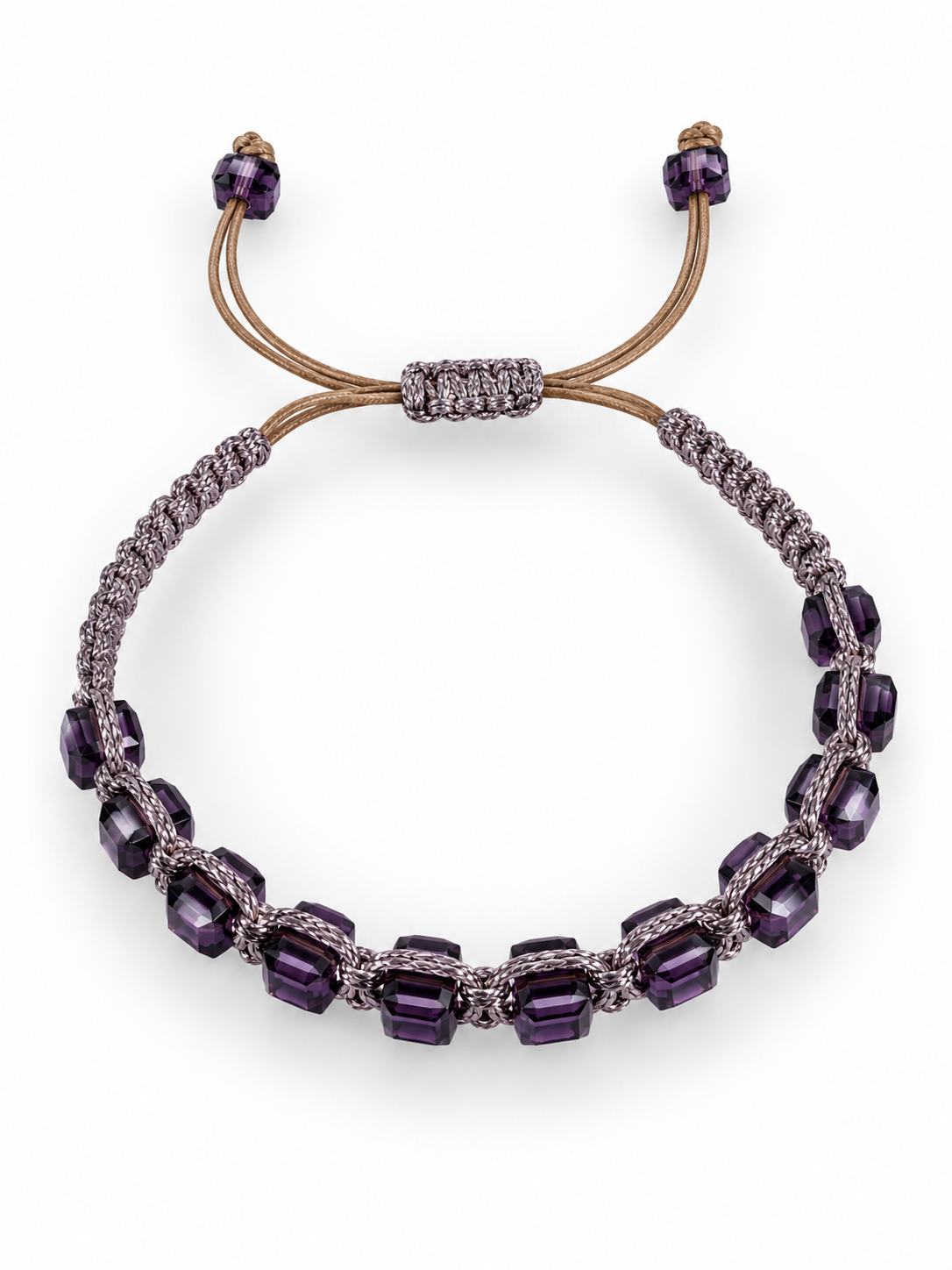 Multicolor Crystal Woven Bracelet