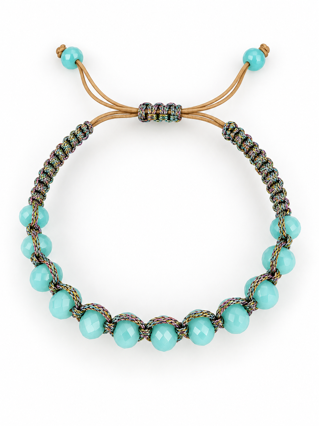 Multicolor Crystal Woven Bracelet