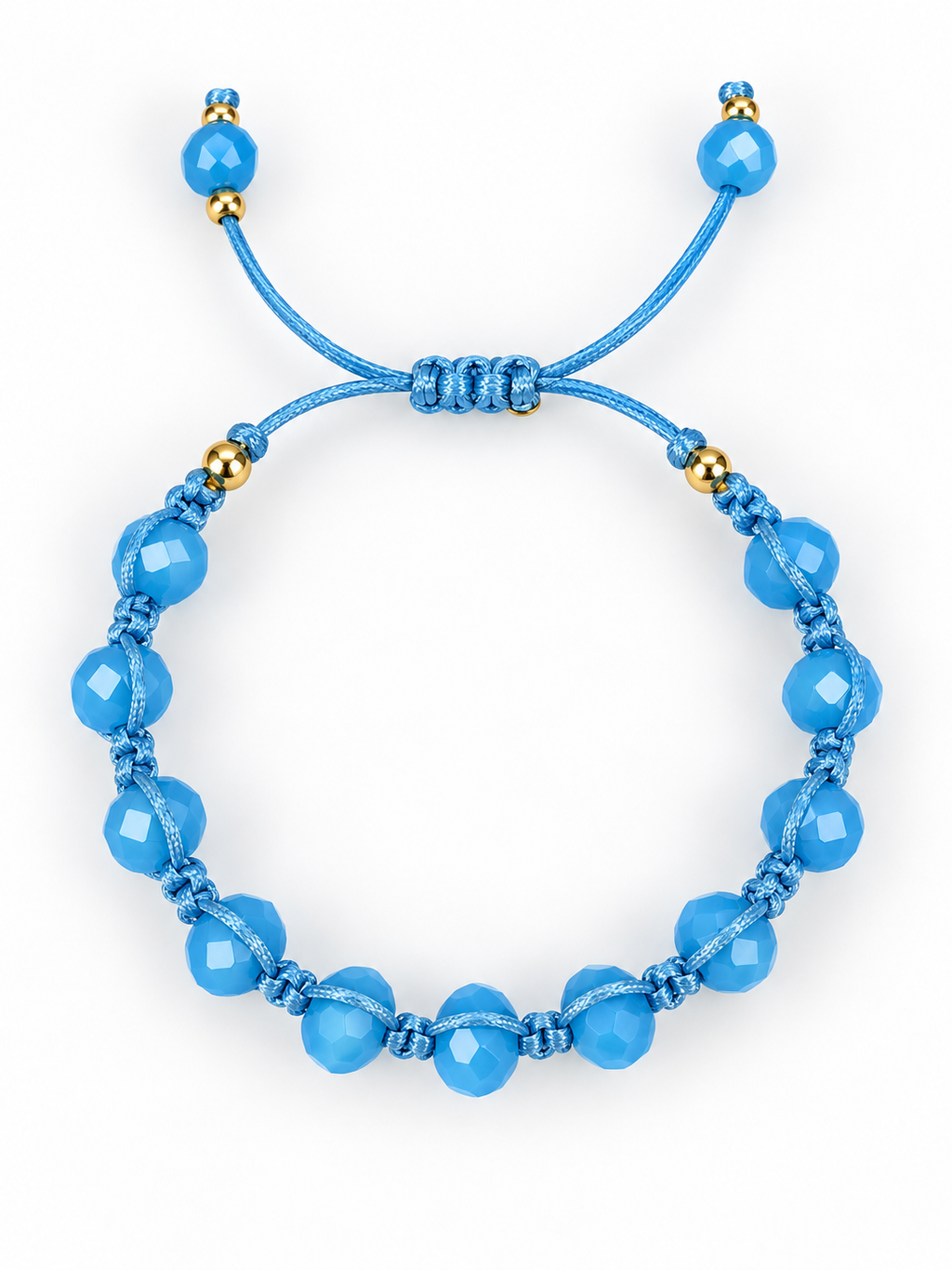 Multicolor Crystal Woven Bracelet