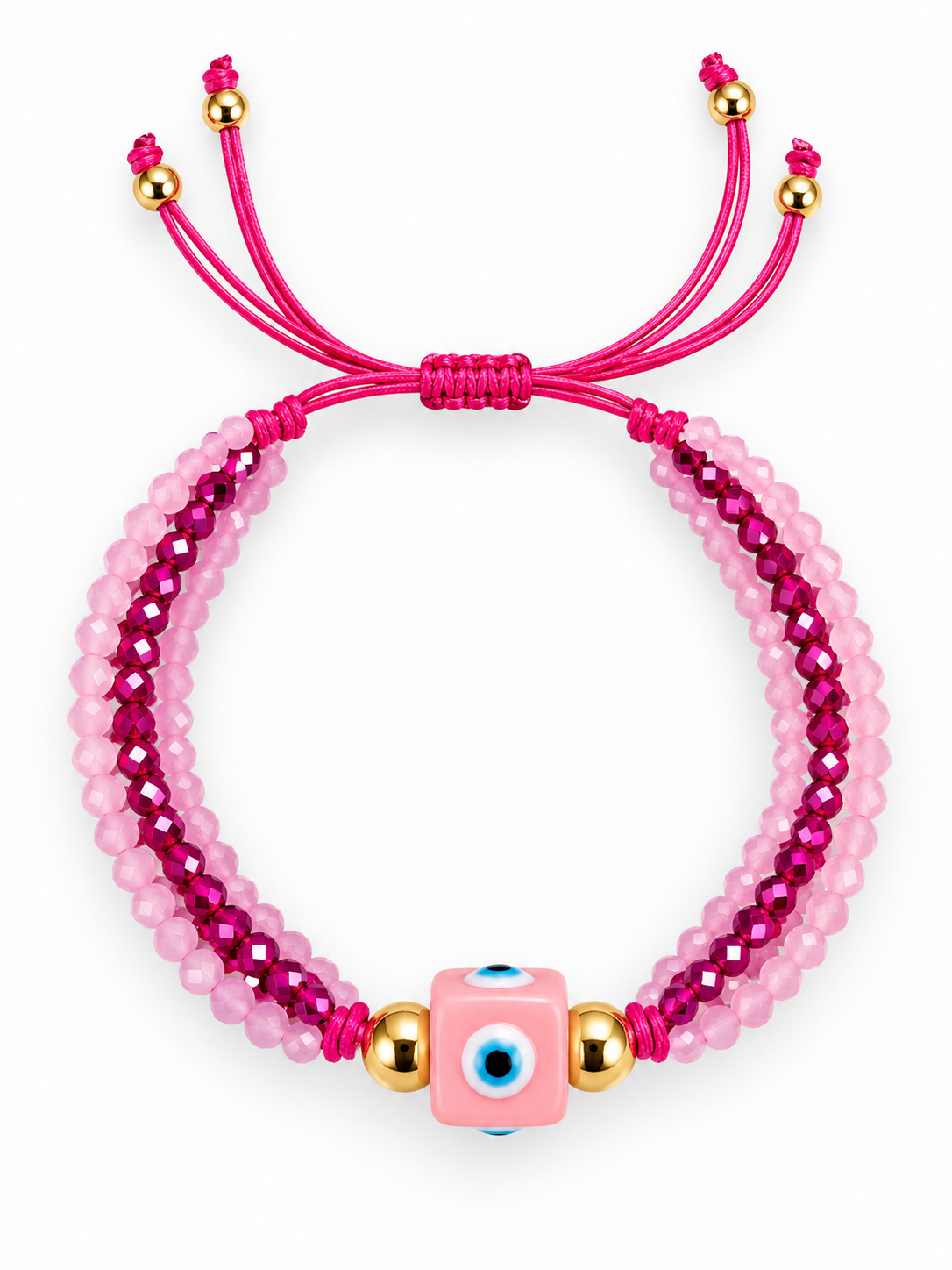 Handcrafted Double-Strand Evil Eye Bracelet