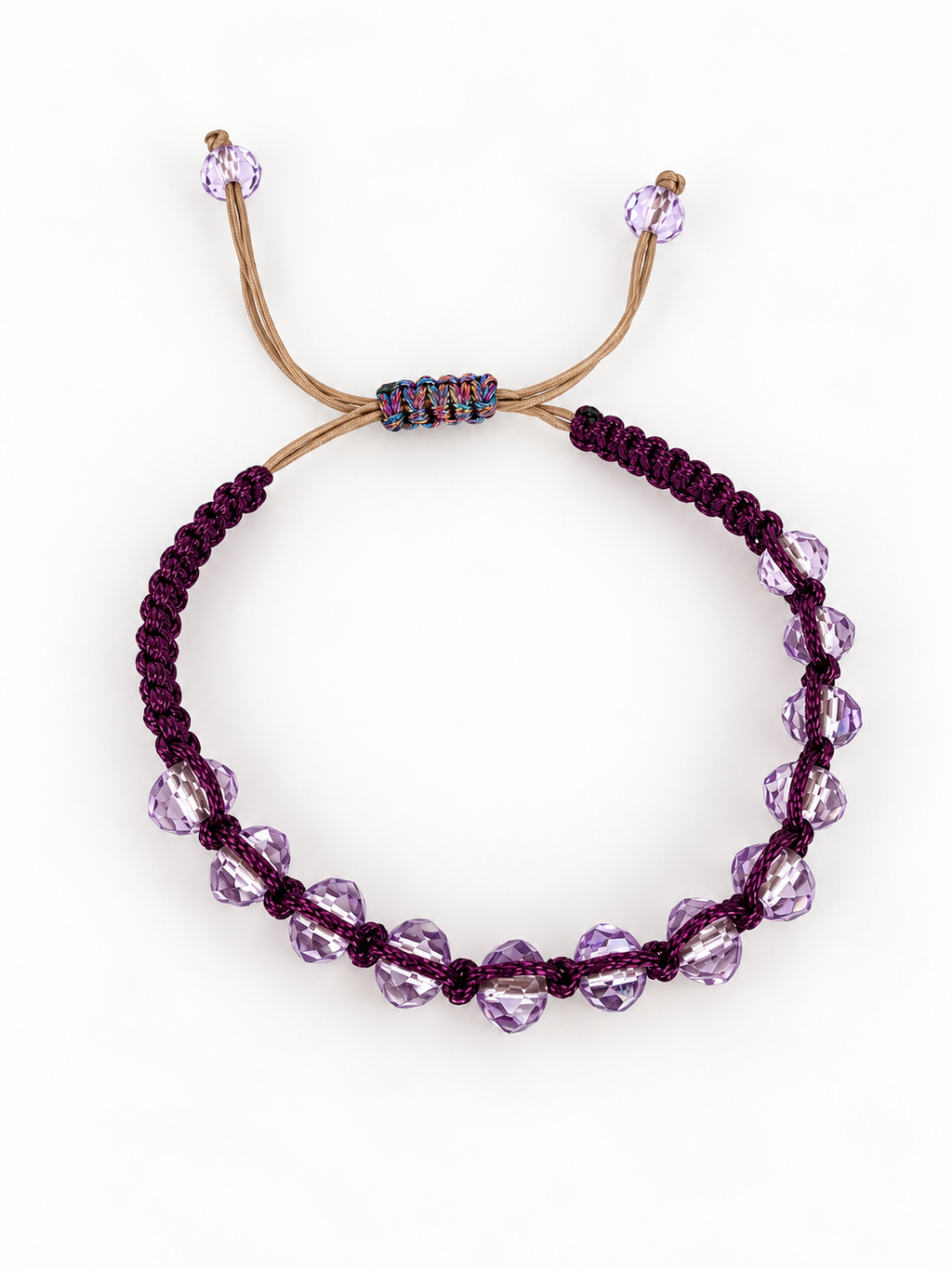 Multicolor Crystal Woven Bracelet