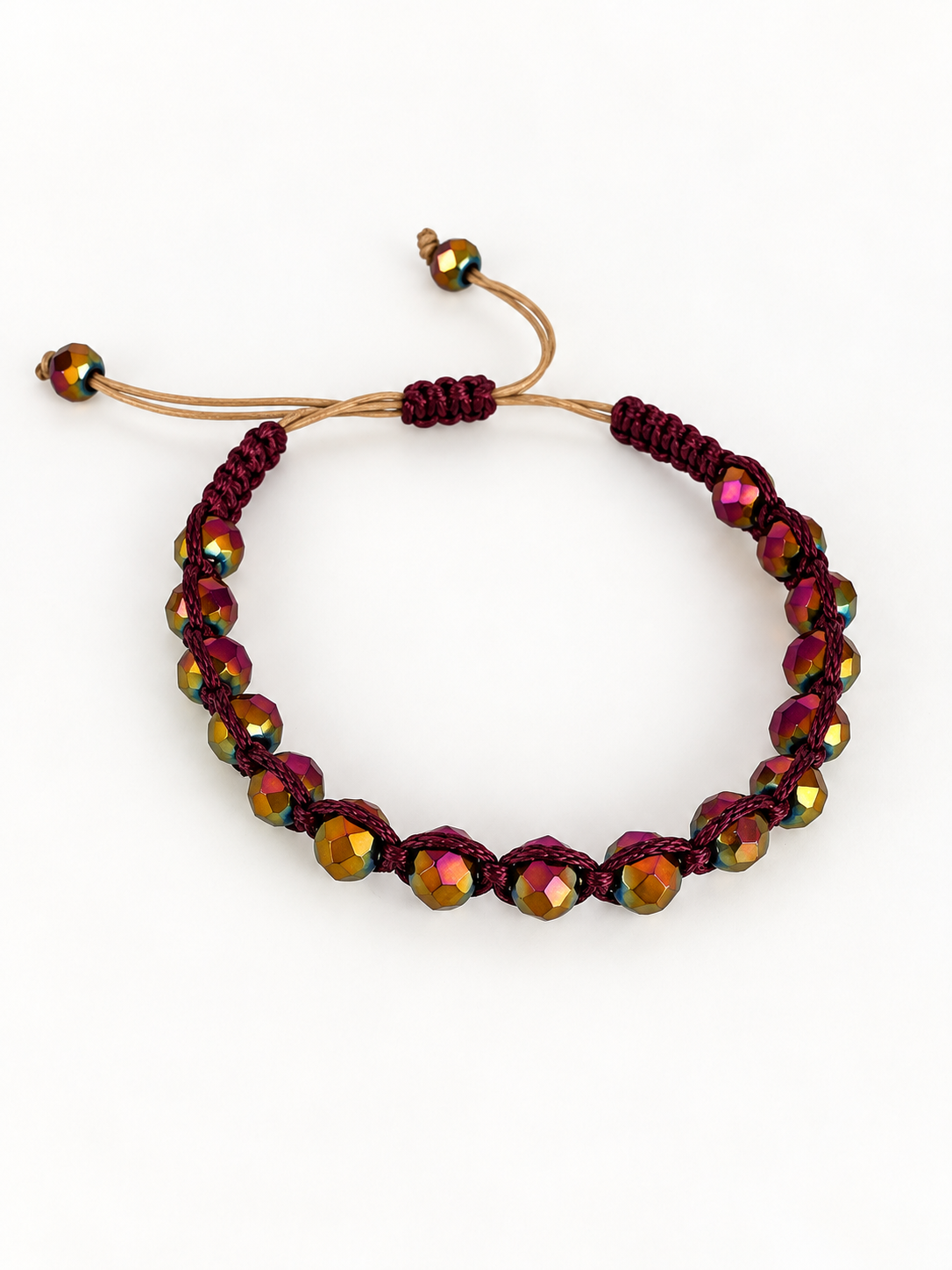 Multicolor Crystal Woven Bracelet