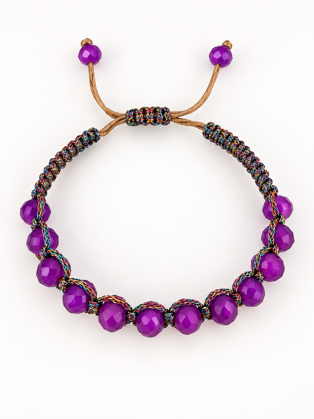 Multicolor Crystal Woven Bracelet