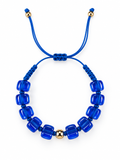 Handcrafted Blue Beaded Adjustable Bracelet