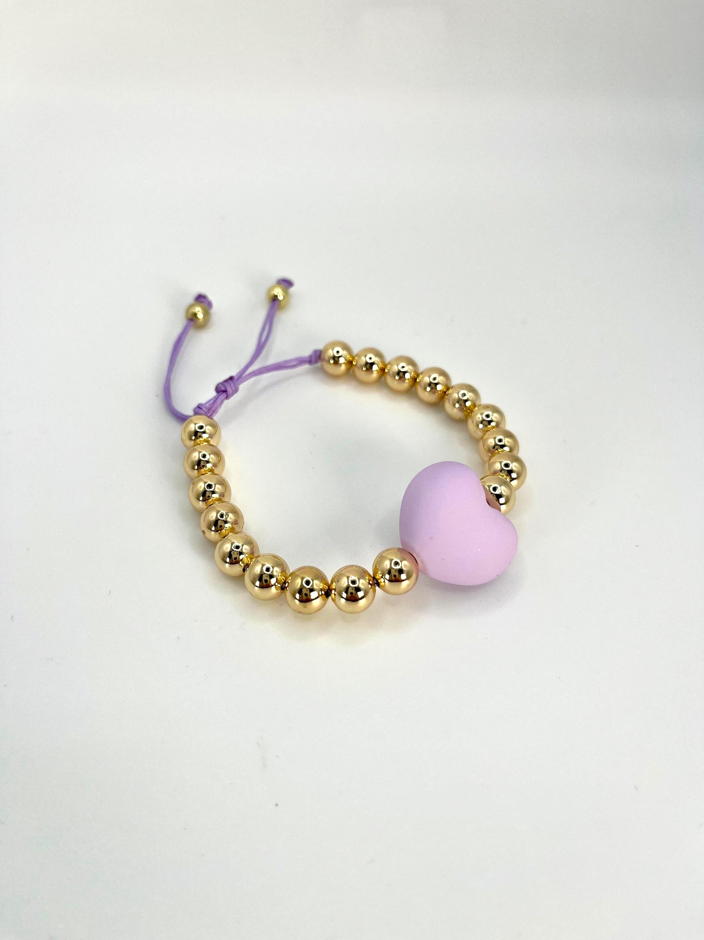 Gold Beads & Heart Bracelet