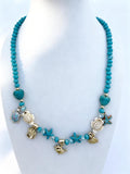 Turquoise Turtle Charm Necklace