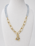Golden Teddy Crystal Necklace