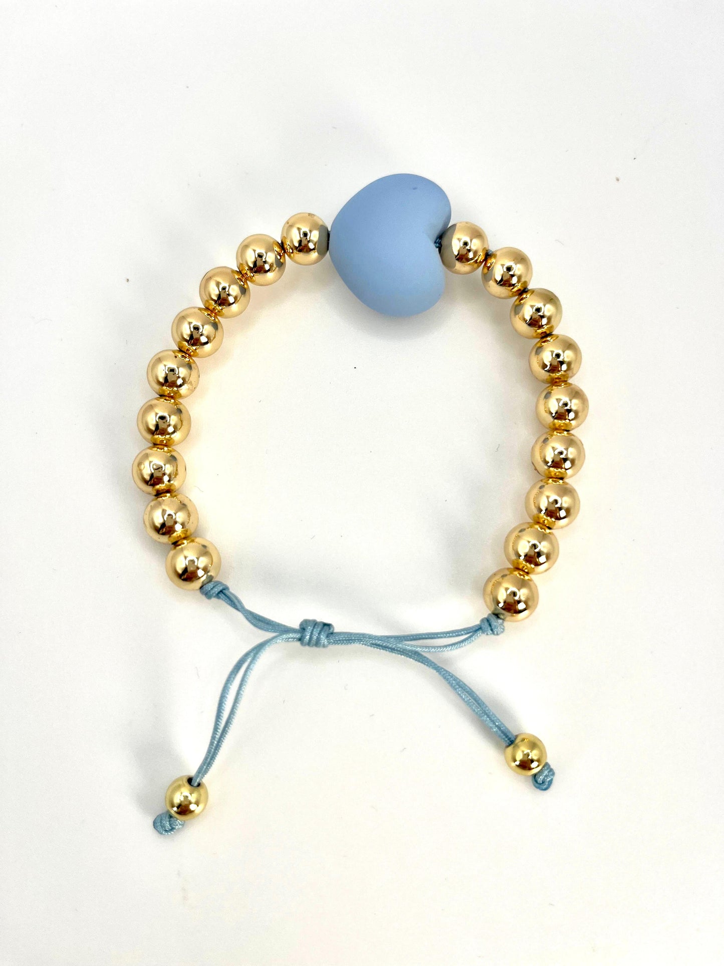 Gold Beads & Heart Bracelet