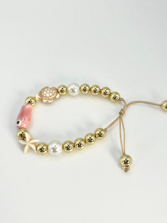 Pink Fish Bracelet