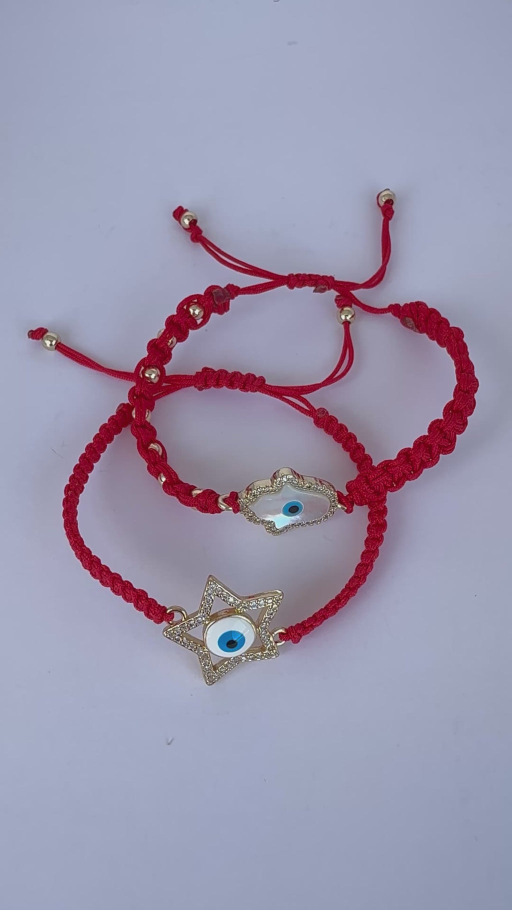 Red Handcrafted Evil Eye Bracele